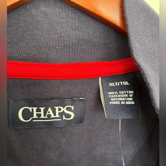 NWT Chaps big and tall Men's Navy Blue Long Sleeve Shirt XLT - Picture 3 of 5